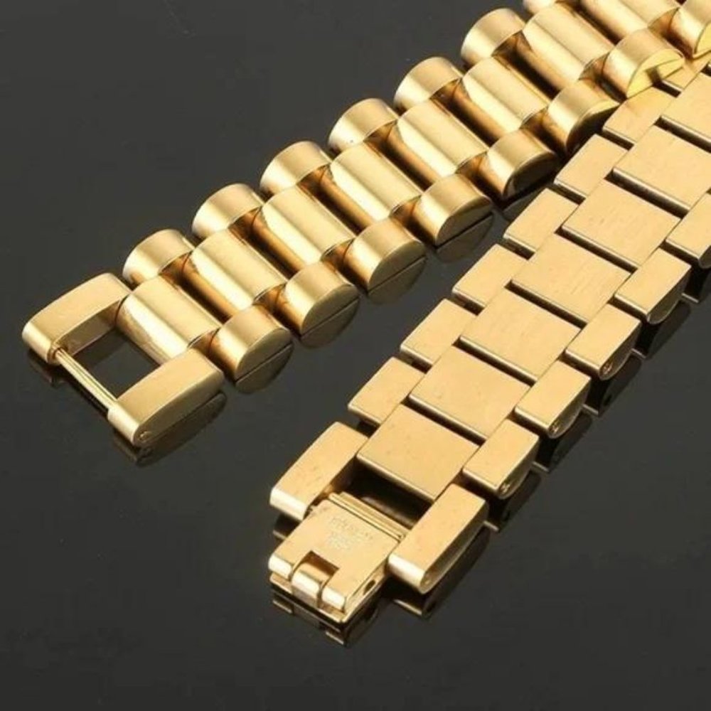 NEW HIPHOP 18K GOLD BANGLE BRACELET - Picture 5 of 6